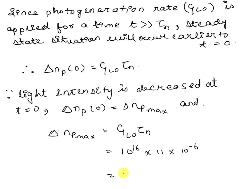 SOLVED: A silicon wafer (NA = 10^14 /cm^3, Ï„n = 1 microsec, T = 300 K ...