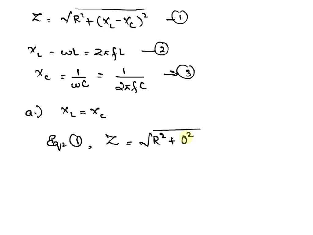 SOLVED Question 1 5 pE An LRC circuit is driven at its resonance