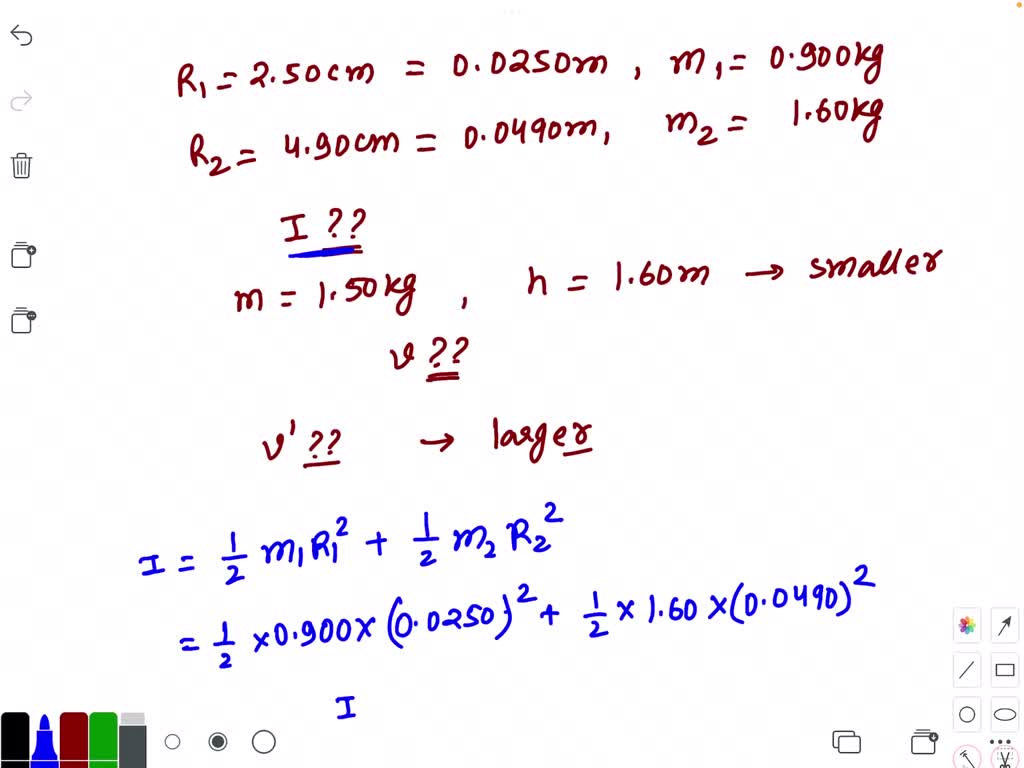 SOLVED: Two Metal Disks, One With Radius R1 = 2.50 Cm And Mass M1 = 0. ...