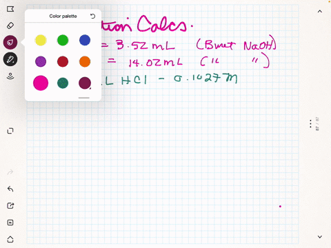 following-the-procedure-a-student-recorded-the-initial-volume-of-sodium-hydroxide-in-his-buret-as-352-ml-he-then-titrated-a-1500-ml-sample-of-01027-m-hydrochloric-acid-until-a-persistent-pal-16617