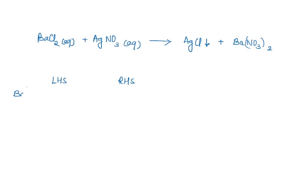 SOLVED Barium chloride reacts with aluminum chloride and forms a