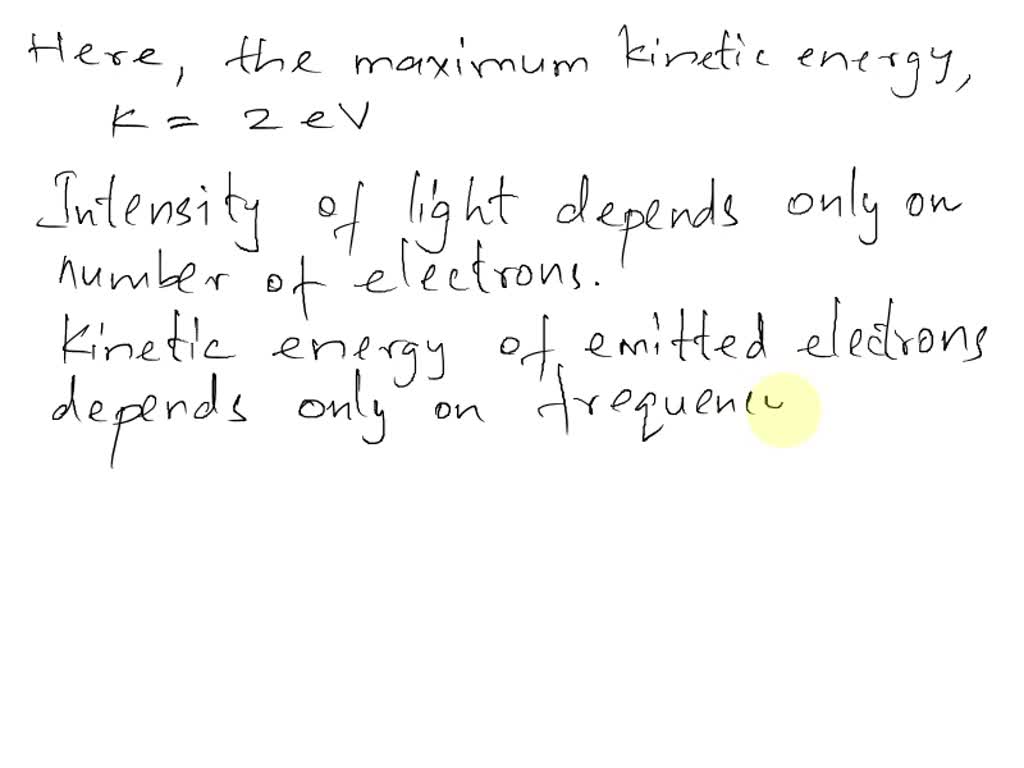 The light intensity incident on a metallic surface produces ...