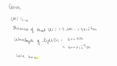 a-thin-sheet-of-transparent-material-has-an-index-of-refraction-of-140-and-is-150mu-mathrmm-thick-wh-82047