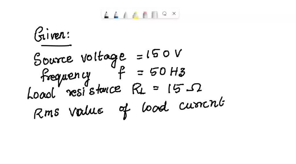 SOLVED: Calculate the rms load current for the single-phase ...