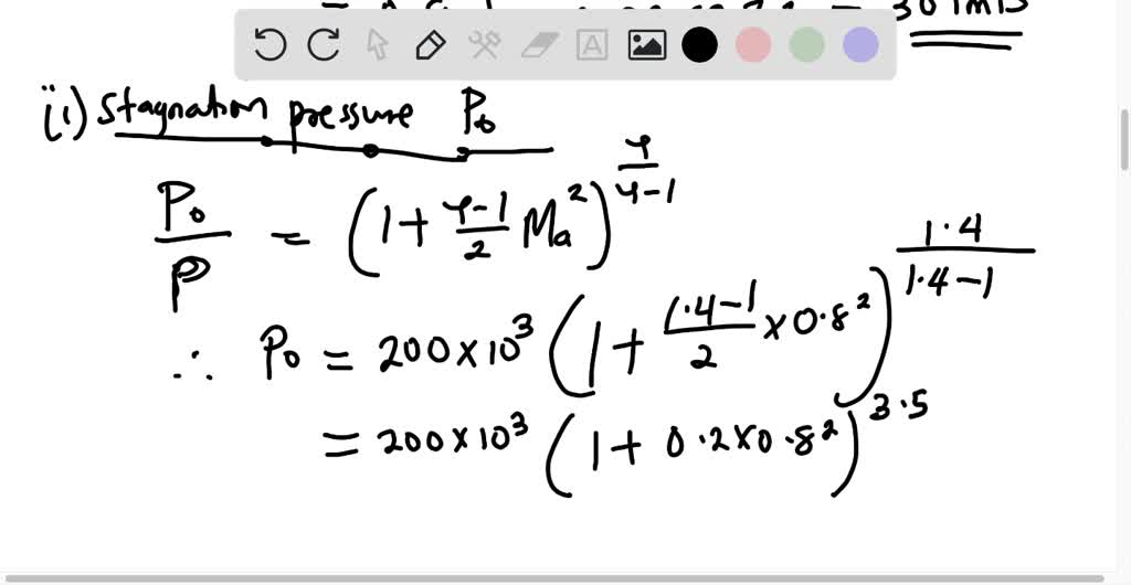 SOLVED Air at 200 kPa, 100°C, and Mach number Ma = 0.8 flows through a