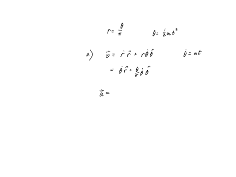 a-particle-moves-outward-along-spiral-its-trajectory-if-given-by-ra-where-a-is-a-constant-a-1-mrad-increases-in-time-according-to-t2-2-a-show-that-radial-acceleration-is-zero-when-1-205-rad-b-at-what-