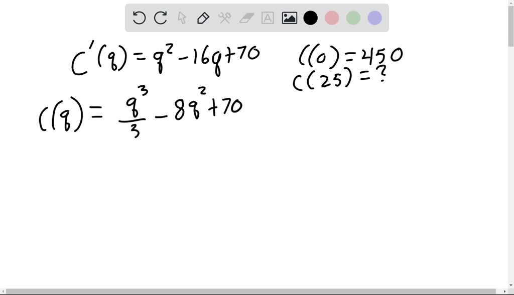 SOLVED: The marginal cost function for company is given by €' (q) = q2 ...