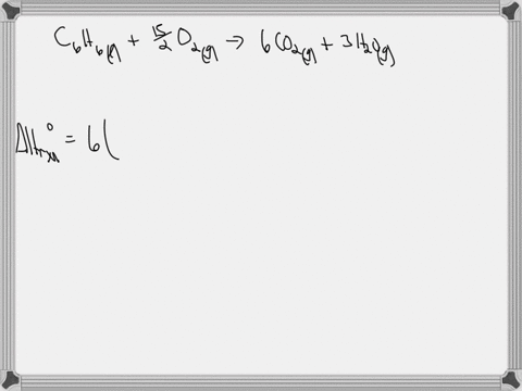 benzene-c6h6-burns-according-to-the-following-balanced-equation-c6h6l152o2g6co2g3h2og-calculate-hrxn-for-this-reaction-using-standard-enthalpies-of-formation-the-standard-enthalpy-of-formati-43143