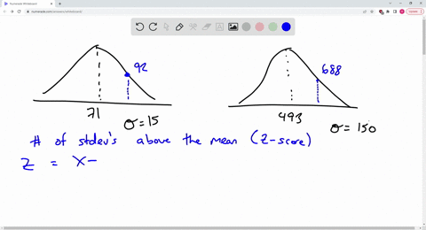 テスト Based on a normal distribution, which score is better? A