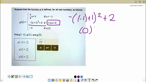 suppose-that-the-function-g-is-defined-for-all-real-numbers-as-follows-41-ifx-1-gk-x122-if-1x2-ifx22-find-g-1g1-and-g5-g-1-x-g-1-g-5-91614