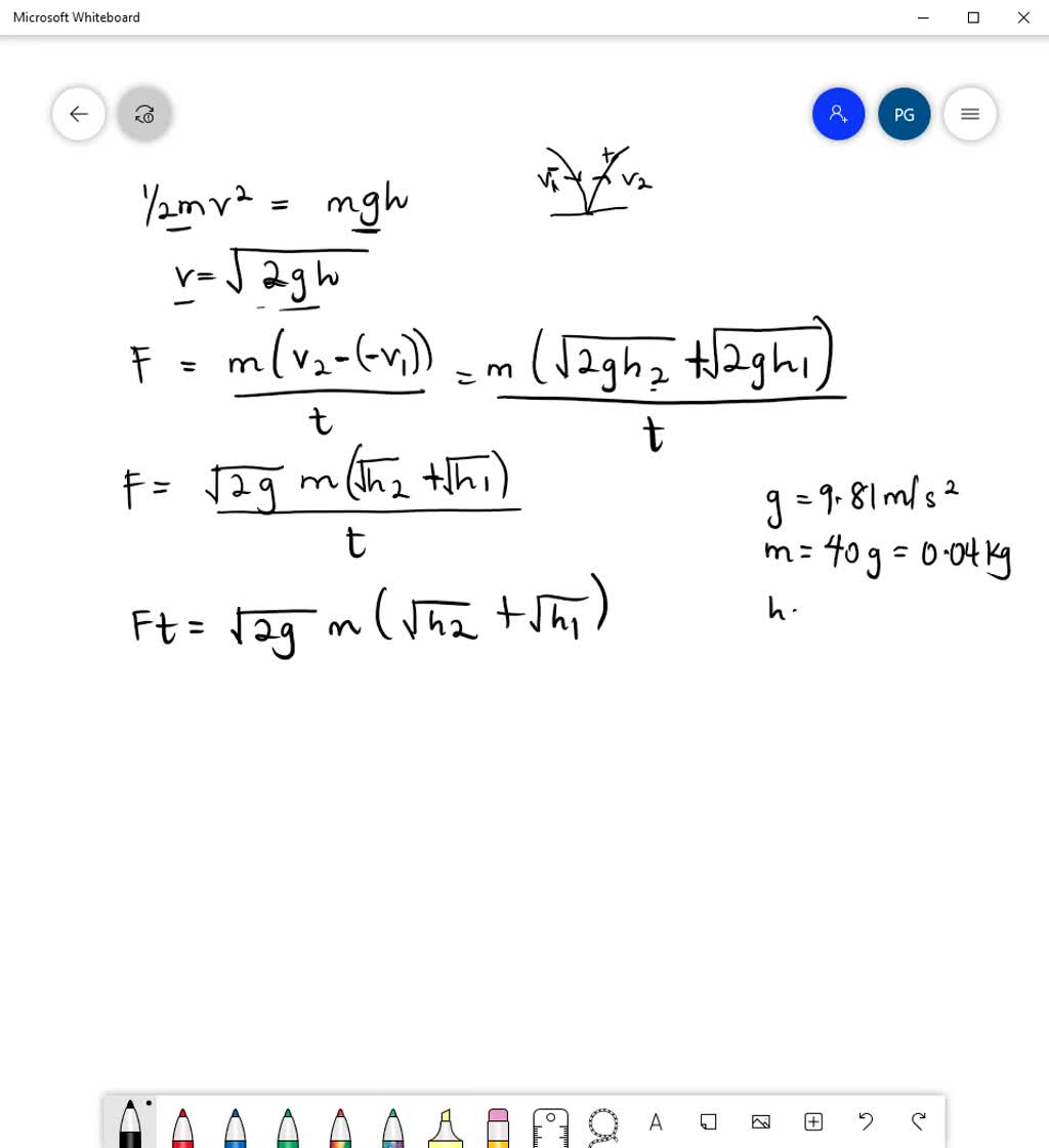 SOLVED:A Steel Ball With Mass 40.0 $g$ Is Dropped From A Height Of 2.00 ...