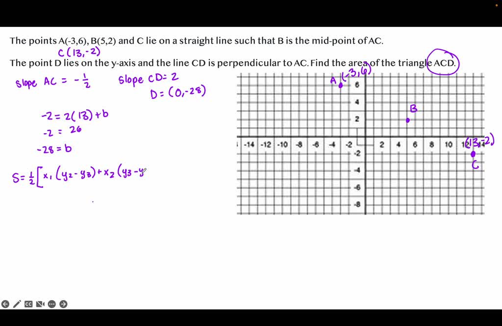 solved-the-points-a-3-6-b-5-2-and-c-lie-on-a-straight-line-such