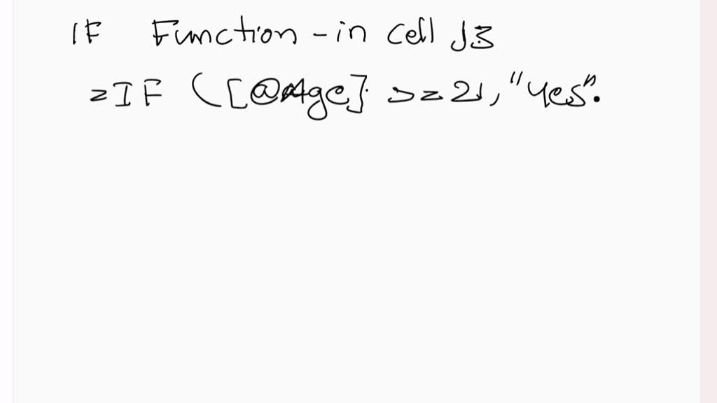 VIDEO solution: In cell J3, enter a formula using the IF function and ...