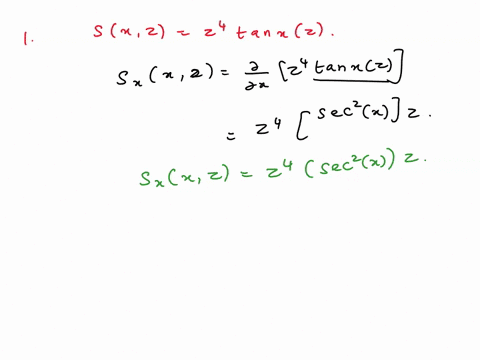 1-find-the-first-partial-derivatives-of-the-following-function-sxz-z4tanxz-sxxz-szxz-2-find-the-four-second-partial-derivatives-of-the-following-function-hxyx8xy43-d2hdx2-3-find-the-four-sec-17717