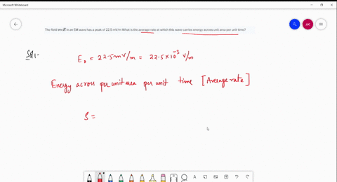 i-the-field-vec-e-in-an-em-wave-has-a-peak-of-225-mvm-what-is-the-average-rate-at-which-this-wave-ca-47602