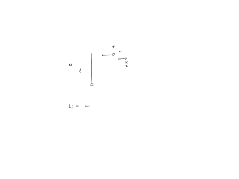 a-rod-of-length-d-and-mass-m-sits-at-rest-on-frictionless-table-ball-of-mass-strikes-the-end-of-the-rod-with-speed-and-rebounds-with-speed-v2-causing-the-rod-t0-rotate-counterclockwise-aroun-94831