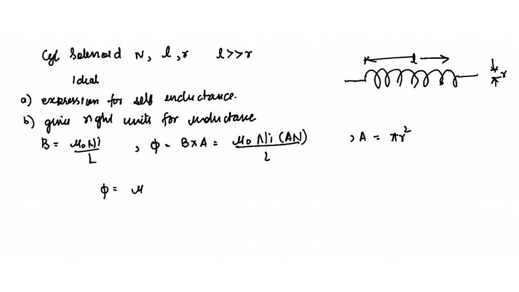 SOLVED A cylindrical solenoid has N turns, length l and radius r