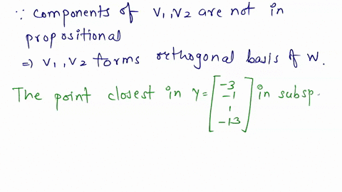 find-the-closest-point-to-in-the-subspace-w-spanned-by-and-vz-m-the-closest-point-to-y-in-w-is-the-vector-simplify-your-answer-05326
