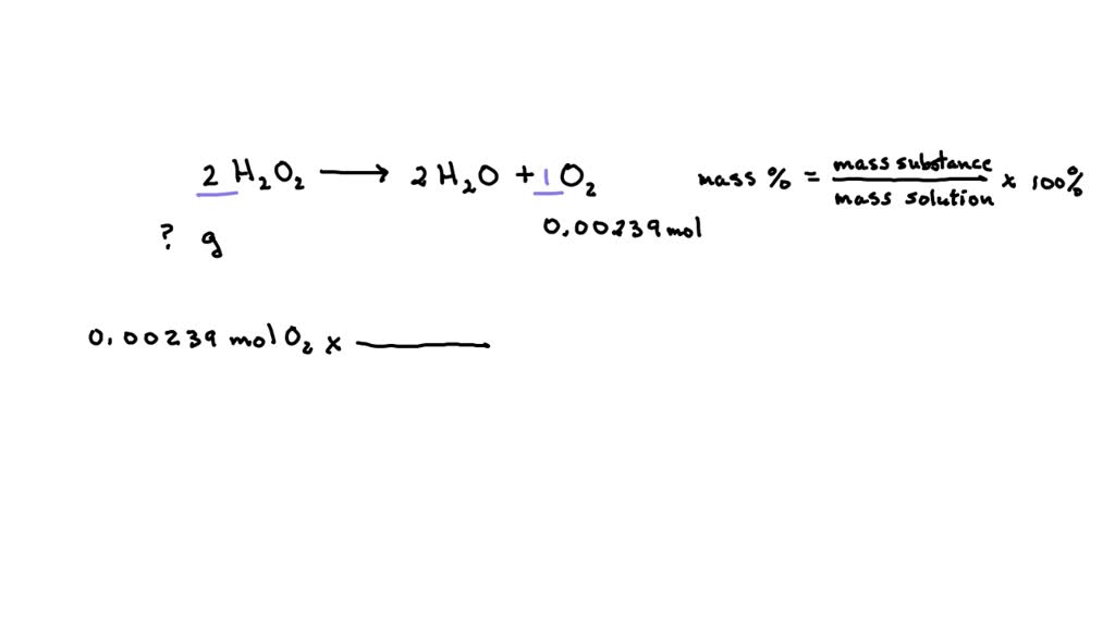 solved-hydrogen-peroxide-decomposes-as-shown-below-2h2o2-2h2o-o2