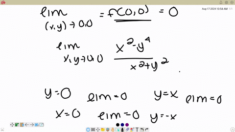 1-study-the-continuity-the-existence-of-the-partial-derivatives-and-the-differentiability-of-the-following-function-at-the-origin-fx-yleftbeginarrayll-fracx4-y4x2y2-text-if-quadx-y-neq00-0-text-if-qua