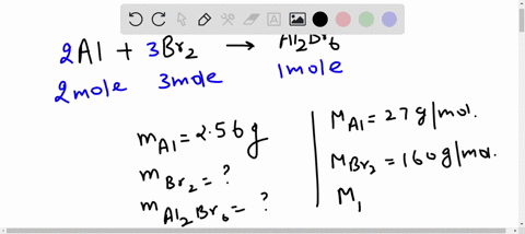 like-many-metals-aluminum-reacts-with-a-halogen-to-give-a-metal-halide-2-als-3-br2l-al2br6swhat-mass-of-br2-in-grams-is-required-for-complete-reaction-with-256-g-of-al-what-mass-of-white-sol-09132