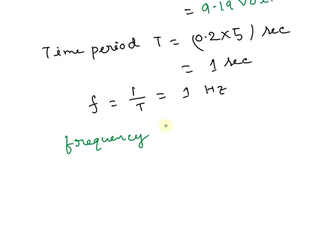 SOLVED: 2-For the following figure, Calculate the frequency and Vrms ...