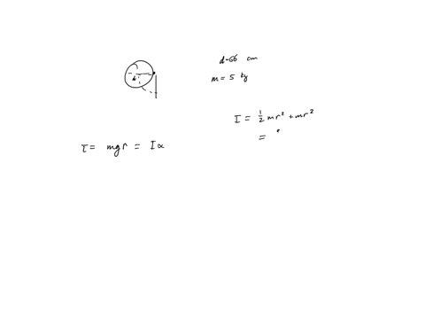 a-50-kg-66-cm-diameter-cylinder-rotates-on-an-axle-passing-through-one-edge-the-axle-is-parallel-to-the-floor-the-cylinder-is-held-with-the-center-of-mass-at-the-same-height-as-the-axle-then-59161