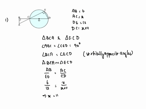 1-given-circle-0-diameter-dc-straight-segments-bd-and-ae-and-right-angles-as-marked-if-ab-6ac-x-de-12-and-dc-x-11-find-the-radius-of-the-circle-2-given-circle-0-st-is-tangent-to-the-circle-a-08121