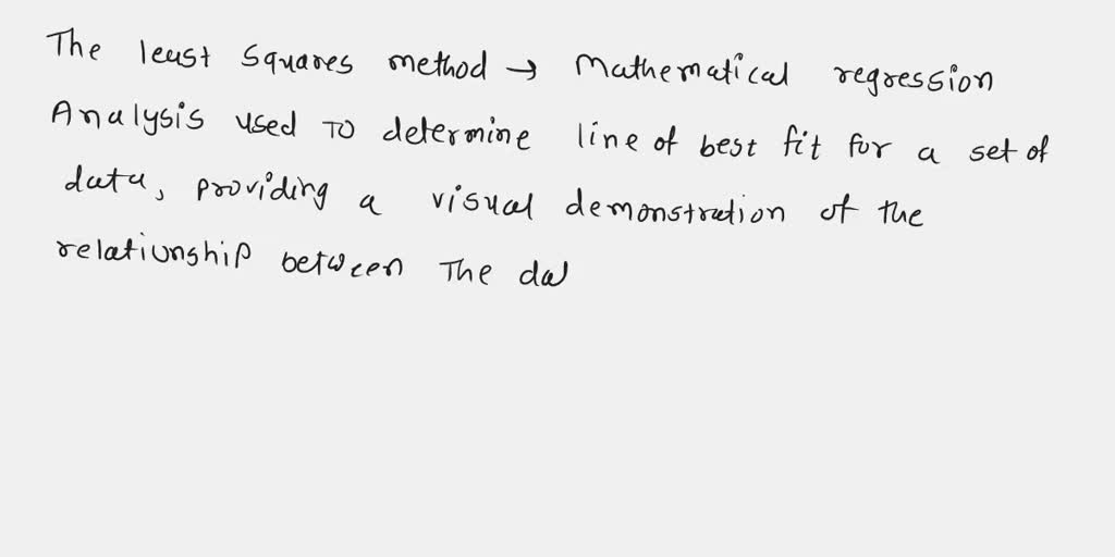 SOLVED: The most used analytical method for measuring the trend is: a ...