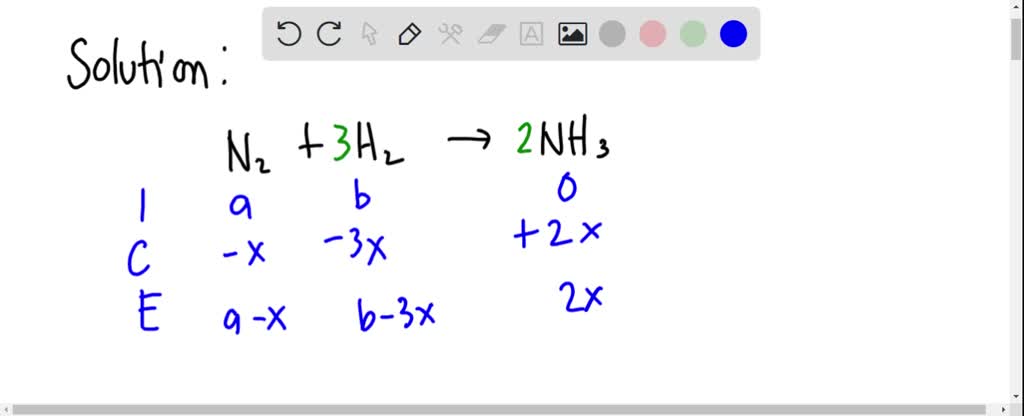 SOLVED: A mixture of N2 and H2 is caused to react in a closed container ...