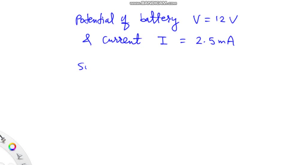 SOLVED When a 12 V battery is connected across an unknown resistor