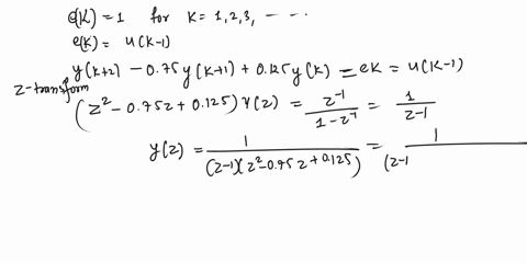 given-the-difference-equation-yk2-075-yk1-0125k-ek-with-y0y10-e0-0-and-ek1-for-k123-solve-for-yk-as-a-function-of-k-yk-50-025-determine-y2-y3-y4-81345