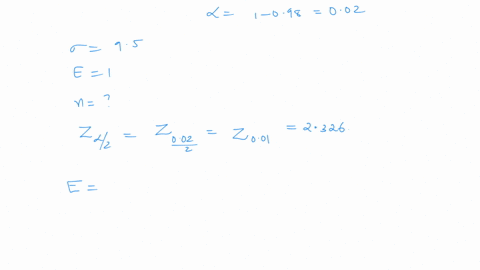 find-the-minimum-sample-size-n-needed-to-estimate-l-for-the-given-values-of-c-0-and-e-c0_-98-6-95-and-e-assume-that-a-preliminary-sample-has-at-least-30-members-n-round-up-to-the-nearest-who-13704