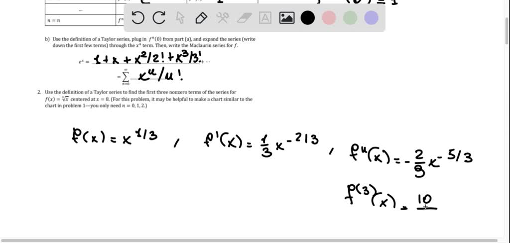 SOLVED: We can use known Taylor series to obtain other Taylor series ...
