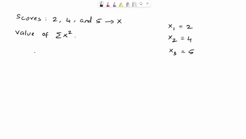 what-is-the-value-of-x2-for-the-scores-2-4-and-5-05497
