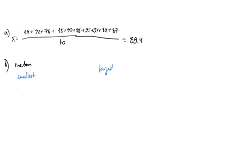 a-class-of-10-students-received-the-following-scores-on-a-test-89-92-78-85-90-88-95-91-88-and-87-a-calculate-the-mean-score-b-determine-the-median-score-c-find-the-mode-of-the-scores-d-compute-the-sta