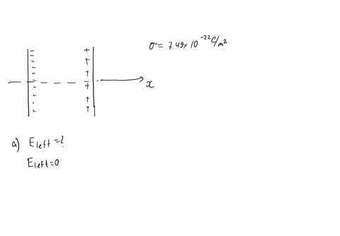 in-the-figure-two-large-thin-metal-plates-are-parallel-and-close-to-each-ther-on-their-inner-faces-the-plates-have-excess-surface-charge-densities-of-opposite-signs-and-magnitude-749-x-10-22-33648