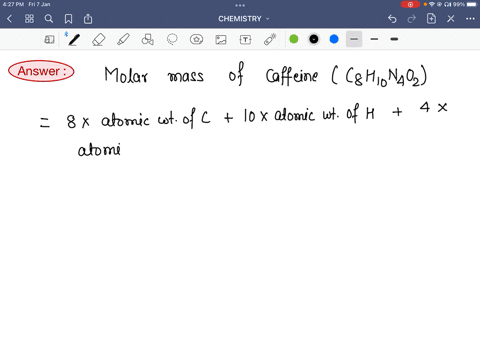 calculate-the-molar-mass-of-caffeine-c8h10n4o2-59778