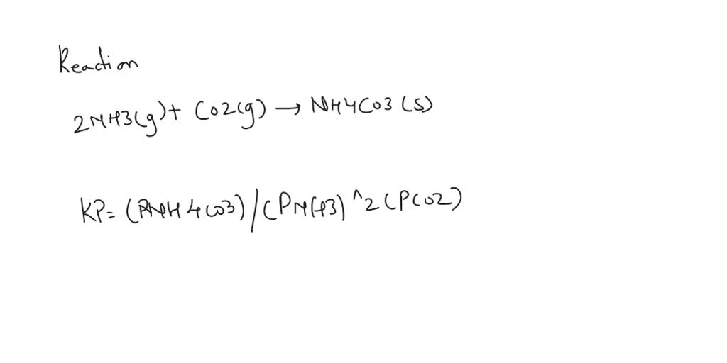 SOLVED: Solid ammonium carbonate is placed in an evacuated container