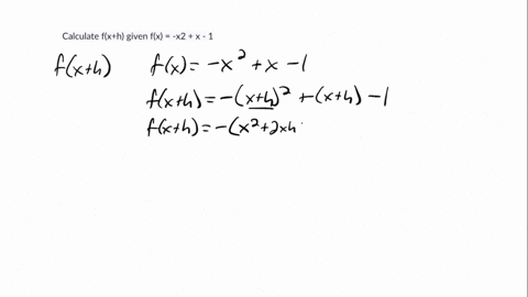 calculate-fxh-given-fx-x2-x-1-89893