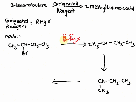 propose-the-synthesis-of-2-methylbutanoic-acid-from-2-bromobutane-using-grignard-reagent-42399