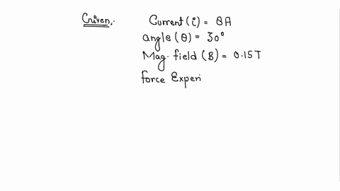 what-is-the-magnitude-of-the-magnetic-force-per-unit-length-on-a-wire-carrying-a-current-of-8-a-making-an-angle-of-30-with-the-direction-of-a-uniform-magnetic-field-of-015t
