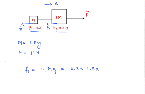 in-the-figure-the-coefficient-of-kinetic-friction-between-the-surface-and-the-larger-block-is-020and-the-coefticient-of-kinetic-friction-between-the-surface-and-the-smaller-block-is-030-if-f-76928