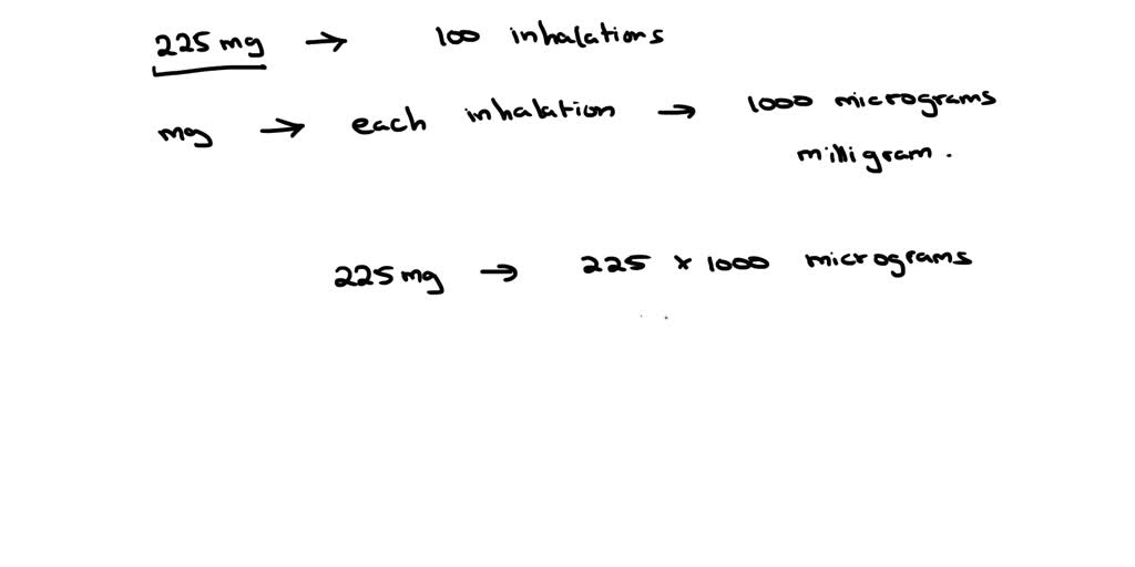 SOLVED 13 A Metered Dose Inhaler Contains 225 Mg Of Metaproterenol solved-13-a-metered-dose-inhaler-contains-225-mg-of-metaproterenol