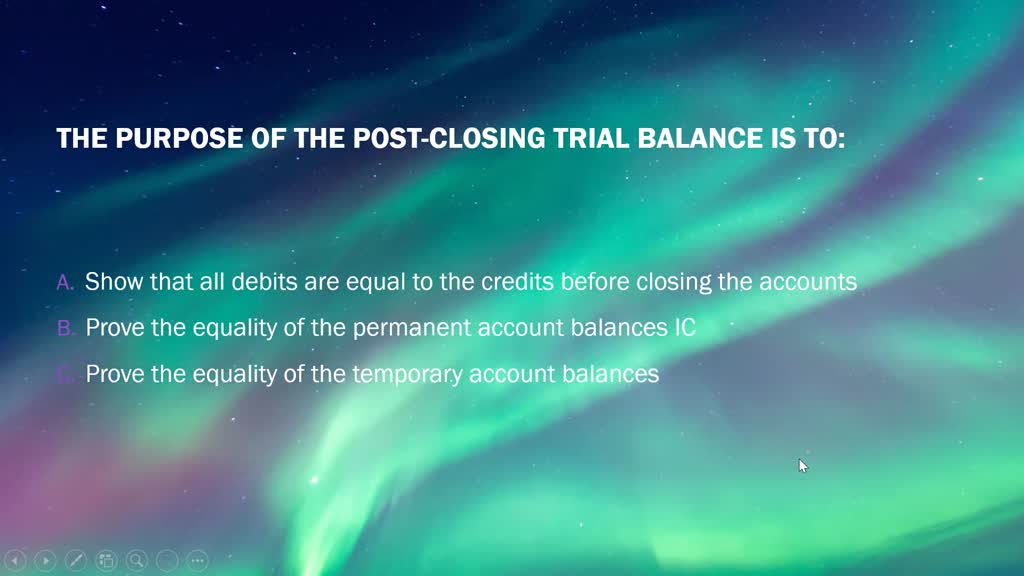 is the post closing trial balance mandatory as a