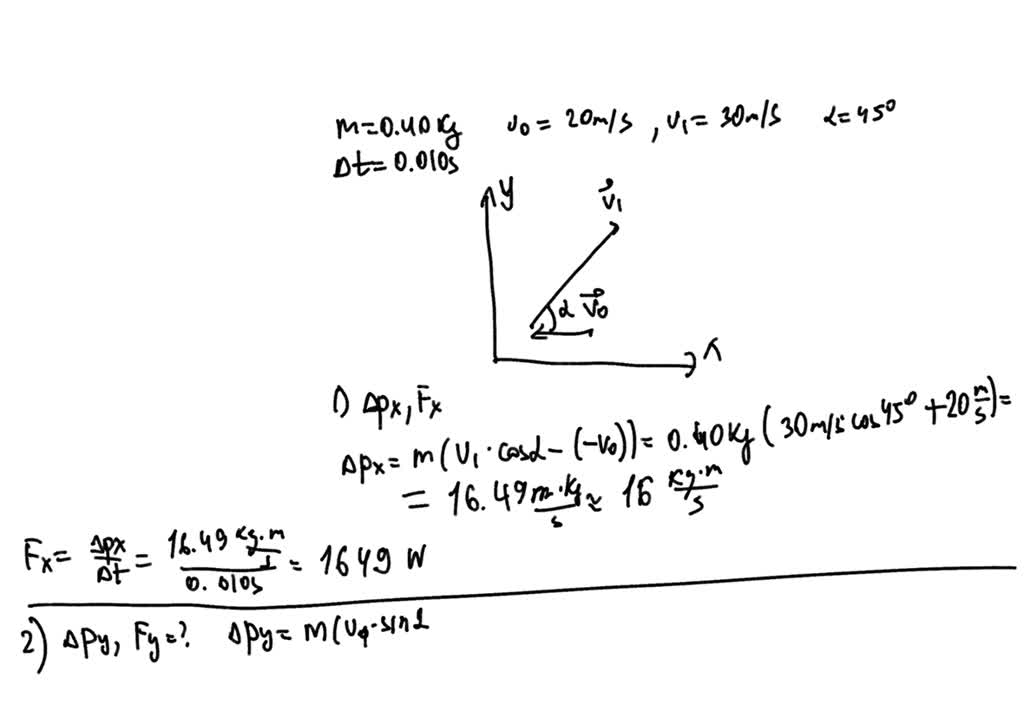 SOLVED soccer ball has mass of 0.40 kg is kicked and given Initially
