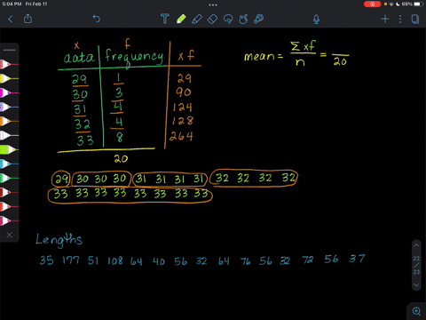 4-here-is-a-frequency-distribution-for-a-small-data-set-data-frequ-29-1-30-3-31-4-32-4-33-8-find-the-following-measures-of-central-tendency-mean-median-mode-3-lengths-of-a-random-sample-of-1-31695