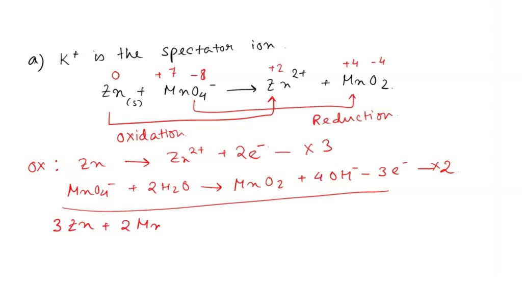 SOLVED: Please help! The following redox reaction occurs in an ...