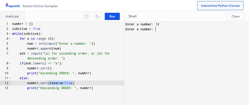 SOLVED: Write an application that asks a user to enter three integers ...