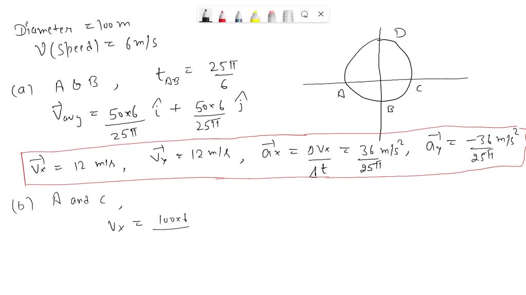 SOLVED An athlete starts at point A and runs at a constant speed of 6.